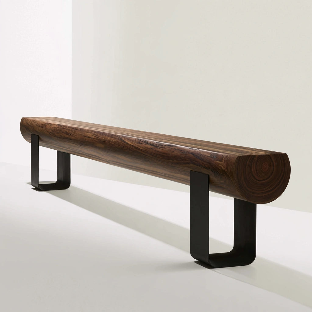 Sidetable voor de hal van hout, kleur naturelbruin