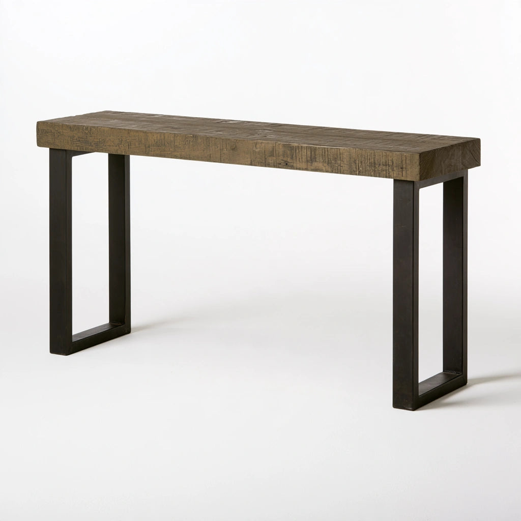 Sidetable voor de hal van hout, kleur naturelbruin