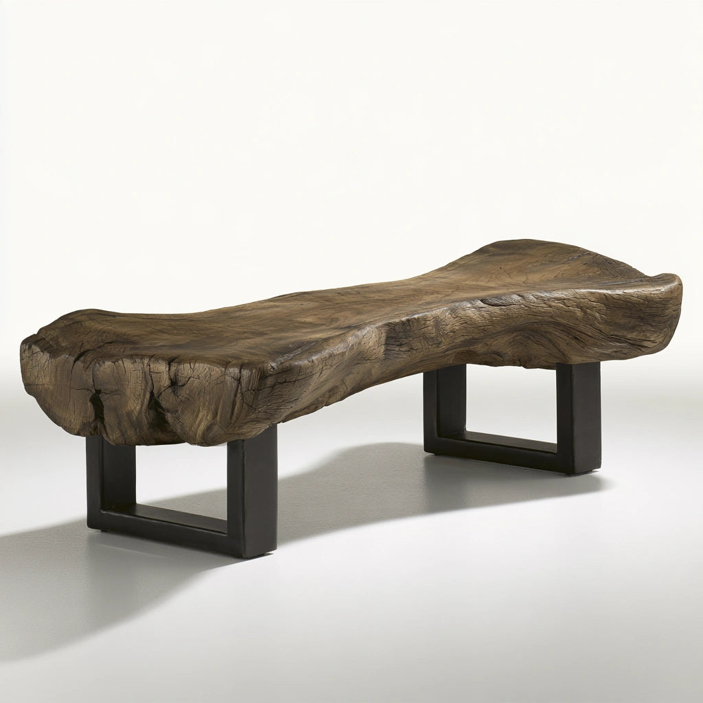 Sidetable voor de hal van hout, kleur naturelbruin