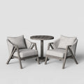 Tuinset met tafel en stoelen, kleur grijs