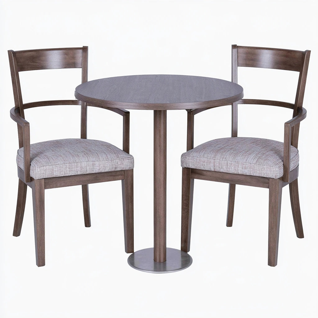 Tuinset met tafel en stoelen, kleur grijs